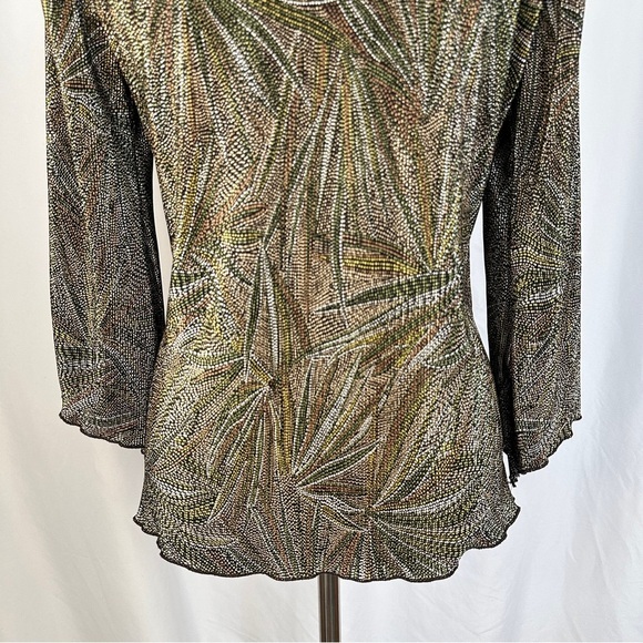 Vintage Dressbarn Blouse Womens Petite Large Tank Top Underneath High Low Hem - Picture 8 of 11